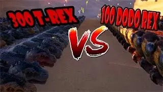 Bilgisayar Kilitleyen Karşılaşma | 300 T-Rex vs  100 Dodo Rex | Ark survival Evolved Türkçe