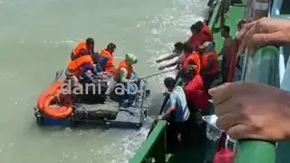 PENYELAMATAN CREW KAPAL INTAN BERLIAN OLEH CREW TB OCEAN RUNNER 2 DIPERAIRAN TANJUNG PUTING