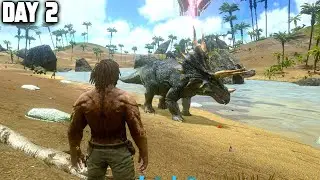 DAY 2 IN ARK SURVIVAL EVOLVED