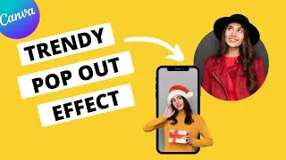 How to create a Head- Pop Out Effect In Canva| out of frame effect