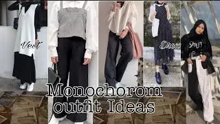SHOPEE HAUL MONOCHOROM OUTFIT IDEAS ( vest,blouse,celana,dress,tunik Tiktok )