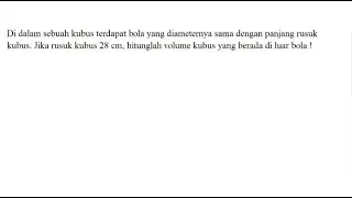 Menghitung volume kubus di luar bola