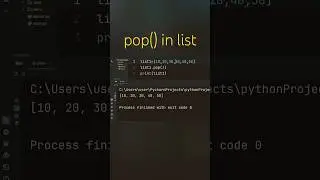 how to pop data in the list in python| pop() in python | pop() in list