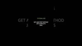 JSP and Servlets | GET and POST methods | Web Technology Java