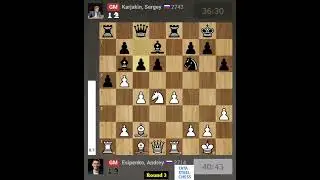 2022 TaTa Steel | Andrey Esipenko Vs Sergey Karjakin | Round 3 | Tata Steel Chess Masters 2022