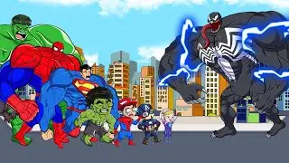 Superheroes Spiderman vs Hulk Rescue Boy Squad Spider Man Attack Sniper Venom vs Joker | Funny