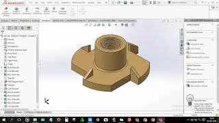 How to design Tee nut in solidworks
