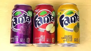 Fanta Apple, Fanta Grape, Fanta Pineapple