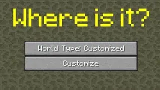 Minecraft 1.13 Where Is The World Type: Customized Button?