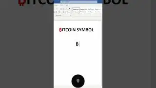 Bitcoin Symbol In MS Word | 