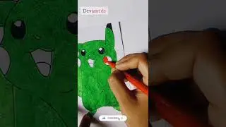 cute Green 😂😂 Pikachu drawing  #shorts #drawingtutorial
