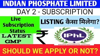 Indian Phosphates Ipo 🔴Indian Phosphate Ipo Review 🔴Indian Phosphate Limited Ipo Gmp Today 🔴Iphl Ipo