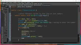 Print The Fibonacci Series in Java ||