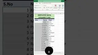Dynamic Serial Number Using Subtotal | #shorts #exceltricks #exceltipsandtricks #wepptutorials