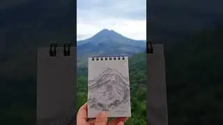 Quick sketch of a mountain in Bali