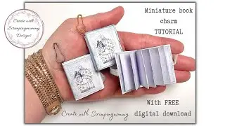 Miniature book charm tutorial FREE digital download