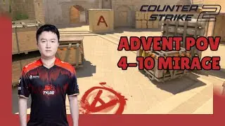 CS2 POV advent Mirage (4-10) vs Wings Up | ESL Challenger Jönköping 2023 Asia Closed Qualifier