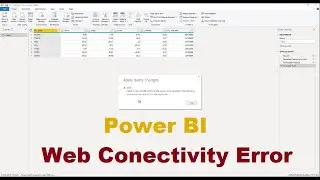 Power BI Error Message  | Web Connectivity Issue