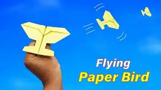 How to Make a Bird With Paper that Flies Far - New Flying Bird Plane