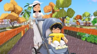 MOMMY & AA GET Caught in the Rain in the Park | 💖 Metro Life City RP Roblox Indonesia