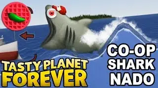 CO-OP SHARKNADO TIME! -- Let's Play Tasty Planet Forever Part #5 (Local Co-op)