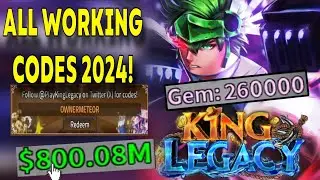 *NEW* ALL WORKING CODES FOR KING LEGACY IN 2024! ROBLOX KING LEGACY CODES