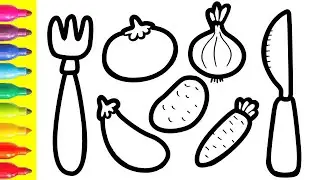 How to draw vegetables for children&Bolalar uchun sabzavotlarni qanday chizish kerak