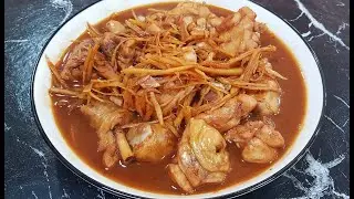 家常菜【姜丝麻油鸡】【Shredded Ginger Sesame Oil Chicken】