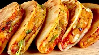 Potato Tacos Mexicana in Tamil |  Homemade Dominos Style in Tawa | Crispy potato tacos in tamil