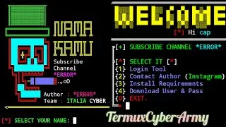TermuxCyberArmy tool in Termux. Installing TermuxCyberArmy tool in Termux on Android