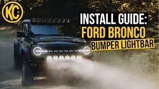 How to Install an LED Light Bar Ford Bronco 6G  - Front Bumper | KC HiLiTES® Pro6 Light Bar