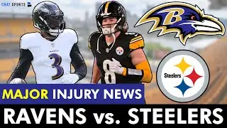 MAJOR Baltimore Ravens Injury News Ahead Of Ravens vs. Steelers Game + Prediction | Ravens Rumors