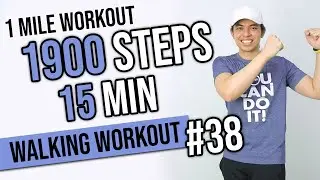 1 MILE WALK INDOOR • 1900 Steps in 15 Min • Walking Workout #38 • Keoni Tamayo