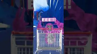 Monkey in shopping cart 