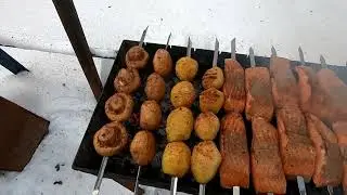 Шашлык из Форели 😋😋😋