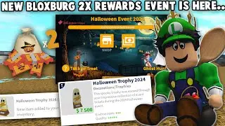 BLOXBURG DOUBLE REWARDS EVENT IS HERE... I GOT THE NEW TROPHY FINALLY