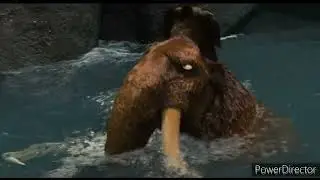 ice age: the meltdown: manny dives underwater shots