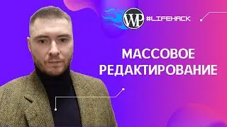 Массовое редактирование на WordPress| 