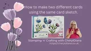 How to use one of my FREE Card Sketchs to make two different Thanks cards