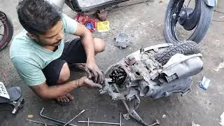 Honda Activa full complete engine fitting || होंडा एक्टिवा फुल इंजन कैसे फिट करें