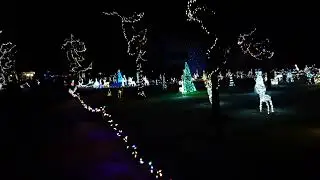 Небольшое шоу Рождественских огней. Канада, Алберта.
