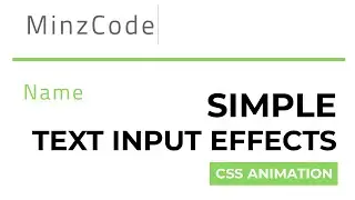 Simple Text Input Effects 2 - CSS Animation