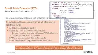 TechBytes: Using R and Python with Vantage | Part 4 . R and Table Operators