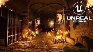 Burning Dungeon Prison Cinematic | Unreal Engine 5 Games | Nanite And Lumen | UE5 Levels