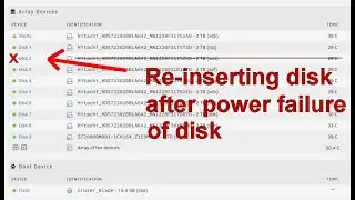 Reinsert UnRaid disk after disk power failure