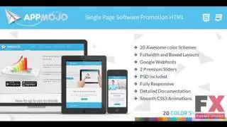 Preview App Mojo - Single Page Software Promotion HTML
