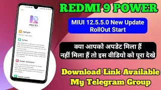 Redmi 9 Power New Update RollOut Start 🔥|Miui 12.5.5.0 New Update RollOut Start For Redmi 9 Power 🇮🇳