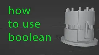 Как использовать буллион (boolean ) в Blender