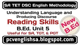 Reading Skills in Telugu SA New English Methodology AP TET DSC SA TGT PGT