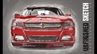 Unfinished Sketch Photoshop Action